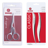 Kit 2 Pinça Bc391 + Tesoura Bc701 Mundial Design Sobrancelha