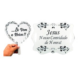 Kit 2 Placas Casamento Jesus/ Noiva Mdf