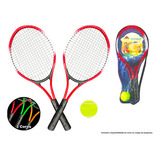 Kit 2 Raquetes De Tênis + Bola Marca Quadra + Capa