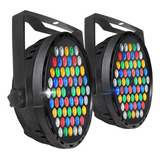 Kit 2 Refletor Canhão Led Par64 Rgbwa 60 Leds 5w Jdb-6053 110v/220v