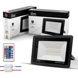 Kit 2 Refletor Led Holofote Slim 200w Bivolt Prova D'água Cor Da Luz Colorido Rgb Lumi