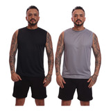 Kit 2 Regatas Masculina Blusa Dry Academia Treino Camiseta