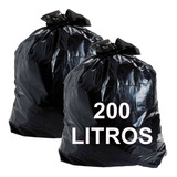 Kit 2 Saco Lixo Preto 200l Reforçado Médio Fd 50 Total 100un