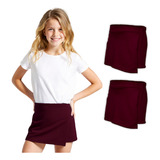 Kit 2 Short Saia Infantil Helanca