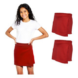 Kit 2 Short Saia Juvenil Helanca