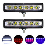 Kit 2 Strobo 6 Led Farol 6000k Rbw Giroflex 09-36v Guincho