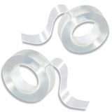 Kit 2 Super Fita Dupla Face Nano Adesiva Transparente Vedação Lavável 3m X 3cm
