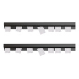 Kit 2 Suporte P/ Comandas 50cm Inox Preto Suspenso Bar E Res