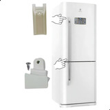 Kit 2 Suportes Puxador Da Porta De Cima Geladeira Electrolux Db52 Db53 Ib53 + 1 Parafuso