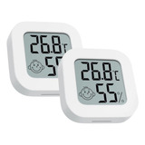 Kit 2 Termômetro Higrômetro Umidade Temperatura Pequeno