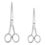 Kit 2 Tesoura Para Cabelo Prof. Aço Inox Fio Laser 6 E 7 Pol