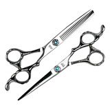 Kit 2 Tesouras De Cabeleireiro 6 Polegada Aço Inox Cromado