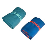 Kit 2 Toalhas Secagem Rápida Natação 80x130cm Azul E Verde