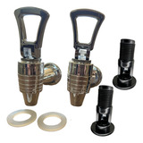 Kit 2 Torneiras + 2 Adaptadores P/torre De Chopp Marchesoni