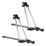 Kit 2 Transbike Aluminio Suporte Bicicleta Teto Carro Calha