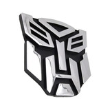 Kit 2 Transformers Adesivo Cromado Emblema Alumínio Autobots