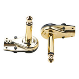 Kit 2 Unidades Plug P10 Mono 90° Tipo Panqueca