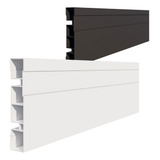 Kit 20 Barras Rodapé De Pvc 7 Cm Altura