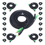 Kit 20 Cabo Rca Tech One 5 Metros 4 Milimetros Anti Ruido