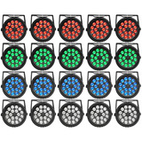 Kit 20 Canhão Refletor Par Led 18x12w Rgbw Quadriled Slim Dj 110v/220v