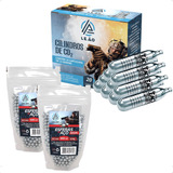 Kit 20 Cilindros Co2 12g + 2.000 Esferas Aço 4,5mm Original