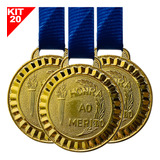 Kit 20 Medalhas Honra Ao Mérito Participação Ø4.5cm Com Fita