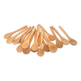 Kit 20 Mini Colher Madeira Bambu P/ Chá Café Sobremesa Eco