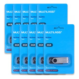 Kit 20 Pendrive 8gb Multilaser Usb Original Lacrado Atacado