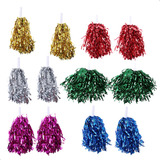 Kit 20 Pompons Metalizado Lider De Torcida Carnaval Festas