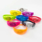 Kit 20 Pulseiras Led Pisca Sortidas Ativada Por Som E Música