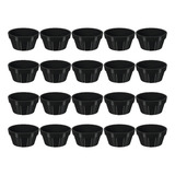 Kit 20 Ramekin 30ml Molho Maionese Shoyu Restaurante Preto R