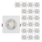Kit 20 Spot Led 7w Dicroica Direcionavel Quadrado Luz Forte Estrutura Branco/neutro 110v 220v (bivolt)