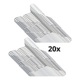 Kit 200 Cabideiros Adulto Transparente Para Casacos Roupas