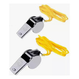 Kit 24 Apitos Metal Com Cordão 115 Decibéis Profissional Top