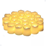 Kit 24 Velas De Led Eletrônica Decoração + Bateria Wishlist