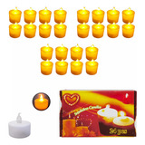 Kit 24 Velas Decorativas Românticas De Led + Baterias