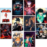 Kit 25 Placas Decorativas Animes 14,8x21cm Em Mdf Escolha