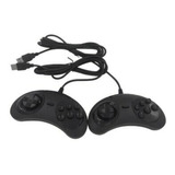 Kit 2controles Sega Megadrive Joystick Usb/jogos/emulador/pc