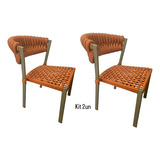 Kit 2un Cadeira Aluminio E Trico Nautico Super Premium - Uv
