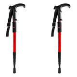 Kit 2x Bastão Bengala Para Caminhada Hiking Suporte Escalada