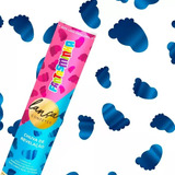 Kit 2x Lança Confetes Chá Revelação Ar Comprimido Azul/rosa 