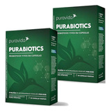 Kit 2x Probióticos Vivos - 30 Caps - Purabiotics Puravida 
