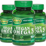 Kit 3 - Omega 3 Vegano Unilife - 60 Cápsulas - Qualidade
