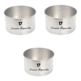 Kit 3 (tres) Assadeira Forma Bolo Redonda Alta 17 X 10 G91 Cor Alumínio