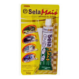 Kit 3 Adesivo De Silicone Acetico 50g - Cinza