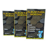 Kit 3 Álbuns Moedas Brasil - Álbuns Moedas Comuns