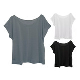 Kit 3 Blusas Blusinhas T-shirt Camisetas Feminina Plus Size 
