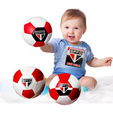 Kit 3 Bolas De Futebol Spfc Oficial Brinquedo Bebê Criança