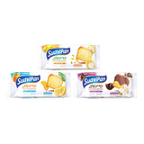 Kit 3 Bolos Suavpan 250g Laranja, Fubá E Mesclado