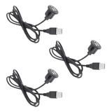 Kit 3 Cabo Usb 2.0 Extensão Dvd Multimídia Painel Carro 1m